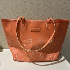 Vera Bradley Tote Shoulder Bag Laser-Cut Coral New