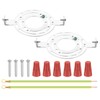 PATIKIL 145mm (5.71") Universal Light Fixture Mounting Bracket Kit, 2