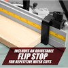 Fulton Universal Aluminum Miter Gauge Fence with an Aluminum Flip