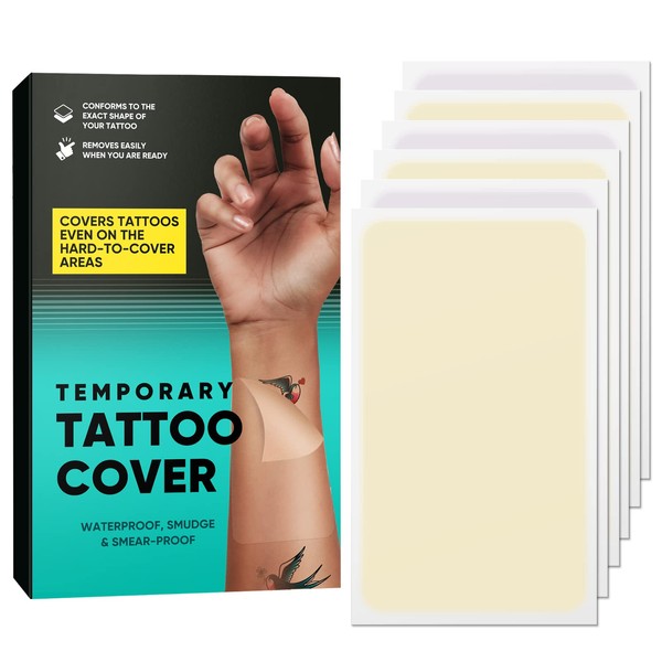 iTecFreely Tattoo-Cover-Up Sweatproof-Waterproof-Tattoo-Cover-Up-Tape Ultra-Thin-Invisible-Breathable-Patch-Concealer-Sticker-Suitable-for-Spot-and-Scar