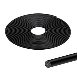 Orgthin 20FT Backer Rod 1/8 inch, Black Rubber Caulk Saver, Concrete Expansion Joint Filler, Weather Strip Seal for Gaps and Joints
