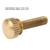 50Pcs Flat Knurled Thumb Screw Wring Round Head Pure Copper