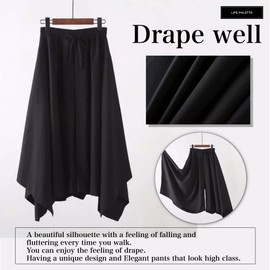 Life Palette Japanese Style Samurai Hakama Harem Pants Men Women Yoga Ninja Pants Black… (as1, Alpha, x_l, xx_l, Regular, Regular, XXL)