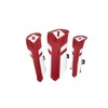 Izzo Golf Premium Molded Headcover Set Marron/White - Includes Driver,