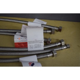 Unbranded 6 Pack Braided Stainless Steel Faucet Sink Supply Line 3/8" Compression x1/2"x20