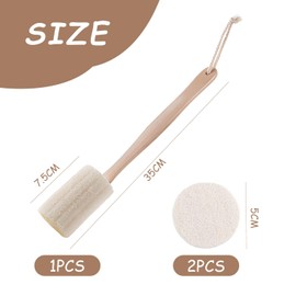 1 Piece Loofah Segment Back Brush, 2 Pieces Loofah Face Wash, Loofah Back Scrubber, Back Scrubber, Bath Accessories