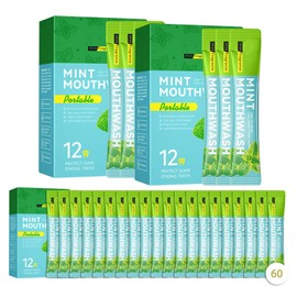60PCS Travel Size Mouthwash,Portable Mini Mouthwash,Long-Lasting Freshness Travel Mouth Wash for Oral Care A6