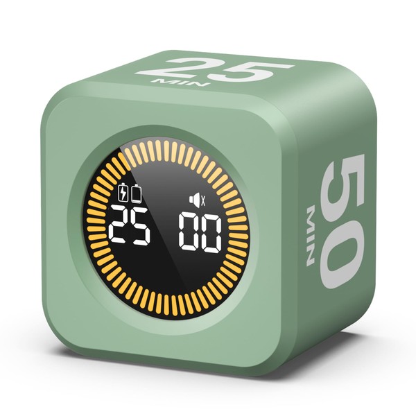 KADAMS Pomodoro Cube Timer Productivity Visual Timer - 5/10/25/50 Min