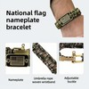 Patriotic Paracord Survival Bracelet for Men - Bronze US Flag