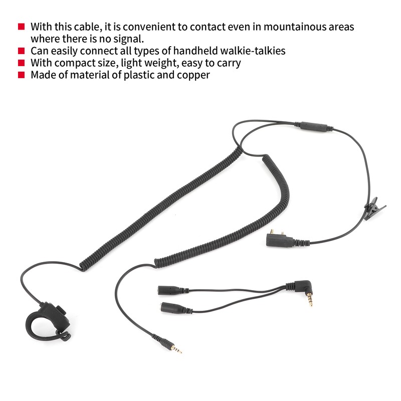 Walkie Talkie Connecting Wire Helmet Bluetooth K Wire Riding Accessory