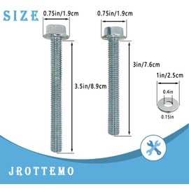 JROTTEMO Universal Engine Stand Bolt Kit 3/8-16 Compatible with SBC 305 327 350 383 5.0L 5.7L BBC 396 402 409 427 454 502 Small Big Block Chevy V8 Bell Housing 551686