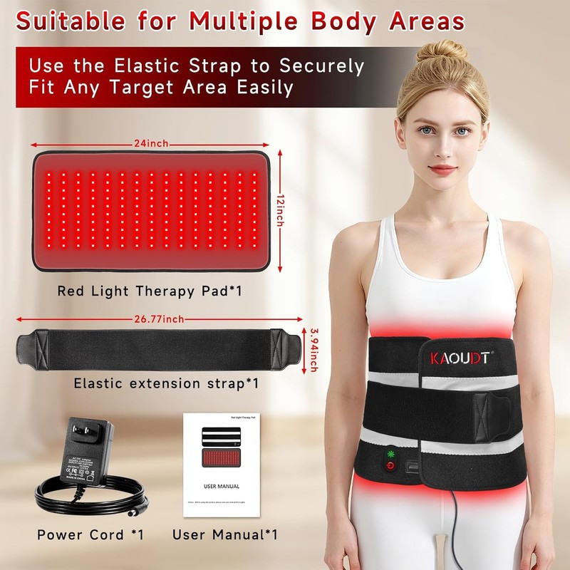 Red Light Therapy Mat for Body, FSA&HSA Red Light Pad,