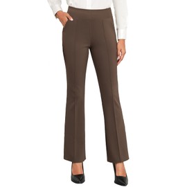 Agenlulu Womens Dress Pants Elastic High Waisted Stretch Bootcut Business Casual Pants Pull on Office Work Slacks