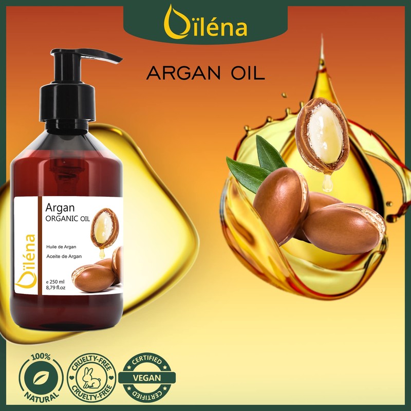 Organic 100% Pure Argan Oil - Face, Hair, Body Nails
