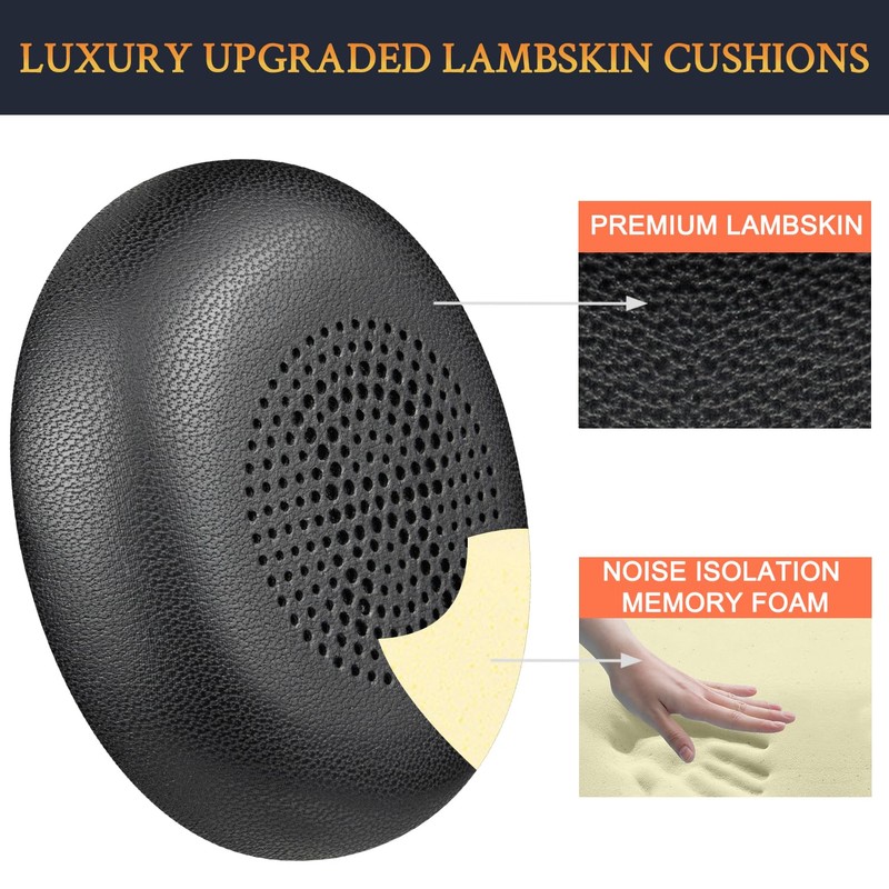 SOULWIT Lambskin Earpads Replacement for Jabra Evolve2 65 (Evolve 2
