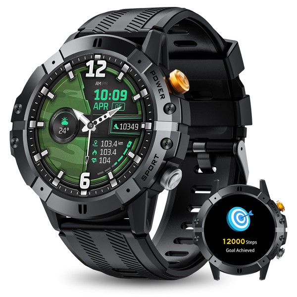 Military Smart Watches for Men, Fitness Tracker with GoMore Algorithm,