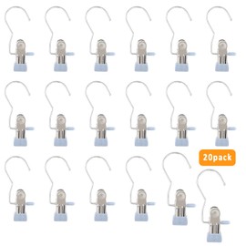 MITUKE 2023 Strong Type Mono Clip, Clothespins, Pinch, Stainless Steel, Rust Resistant, Non-Slip, Non-Slip, Laundry Clip, Hanger (Hook Included - 20 Pieces/Gray)