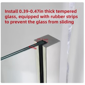 Glass Railing Post, 304 Stainless Steel Balustrade for Balustrade Balcony Deck Stairs, Cannot Add Handrail Version