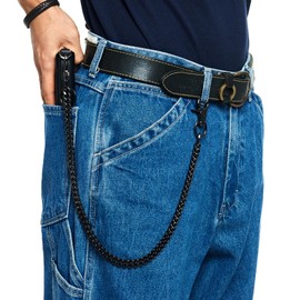 newtro Wallet Chain Lightweight Strong Men Women Biker Motorcycle Pants Jean Punk Long Keychain Black 24" (D02BK24)