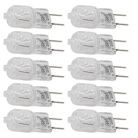 WELURE for GE Microwave Oven Light Bulbs 10-Pack - G8 Bi-Pin Halogen for Range Hood & Stove Lighting