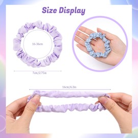 Halinuia Haargummis für Damen, 48 Stück, weiche Haargummis für Frauen und Mädchen, elastisch, ohne das Haar zu beschädigen, mehrfarbige Packung für lockiges, glattes, dünnes oder dickes Haar