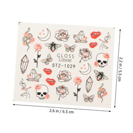 Ipetboom Nail Art Sticker Set 36 Sheets Human Face Nail Decals DIY Manicure Stickers Abstract Patterns