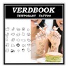 VERDBOOK Waterproof Temporary Tattoos: 2-Sheet Tattoo Kit with Realistic Body