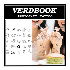 VERDBOOK Waterproof Temporary Tattoos: 2-Sheet Tattoo Kit with Realistic Body Stickers, Semi-Permanent Tattoos for Adults Lasting 7-15 Days – Safe for Men & Women, Critter Friends