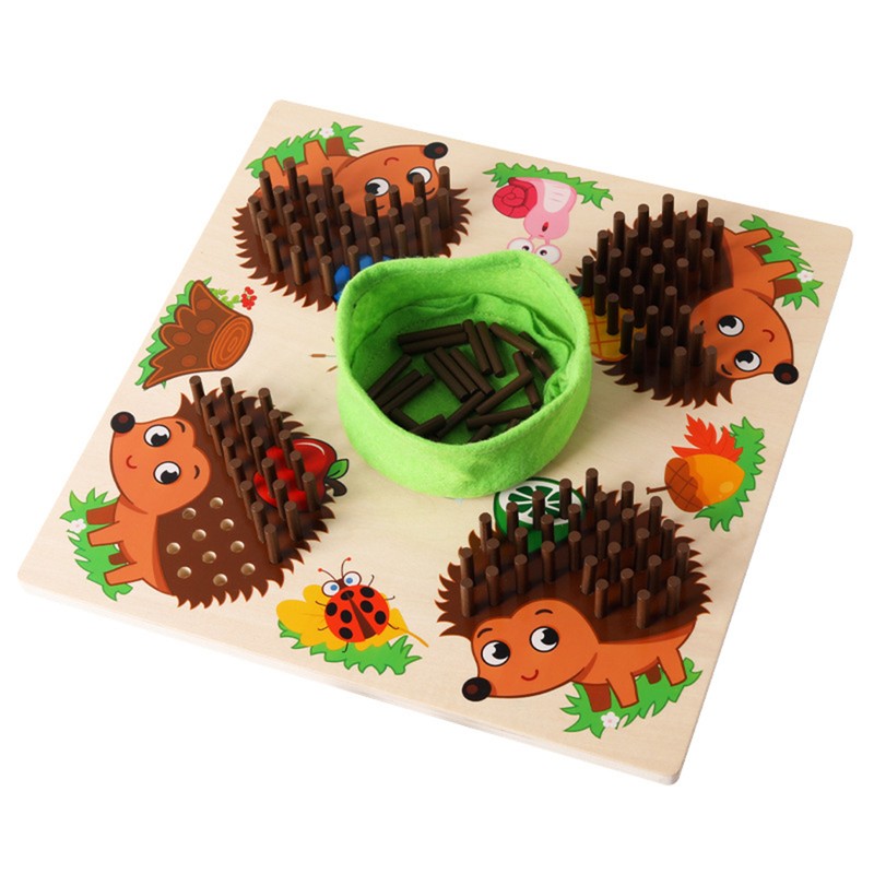 Wooden Hedgehog Game Math Learning Toy for Kids Educational Wooden