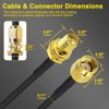 CABLEPELADO 2m SMA Coaxial Cable Black Male to Female Wi-Fi