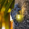 OGVOGV Dragon-Shaped Wall-Mounted Solar lamp Statue, Suitable for Outdoor Spaces