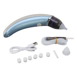 Baby Nasal Aspirator Dual Purpose Electric Earwax Removal Nose Snot Cleaner Blue