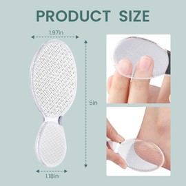 Glass Foot File 8-Shaped Rough and Smooth Sides Callus Remover Feet Heel Scrubber Dead Skin Scraper Pumice Stone Professional Pedicure Tools for Women and Men (1PCS)