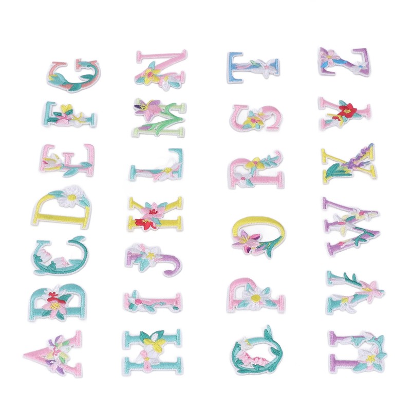 26 Letter Patches DIY Combinations Embroidered Patch Easy Ironing Soft