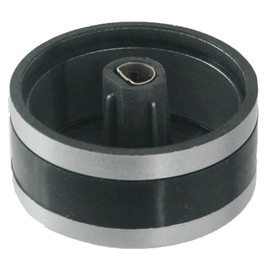 SPARES2GO Control Dial Switch Knob for Lamona 450002486 LAM3200 LAM3204 LAM3401 Oven Cooker 40 mm Plastic(Silver/Black)
