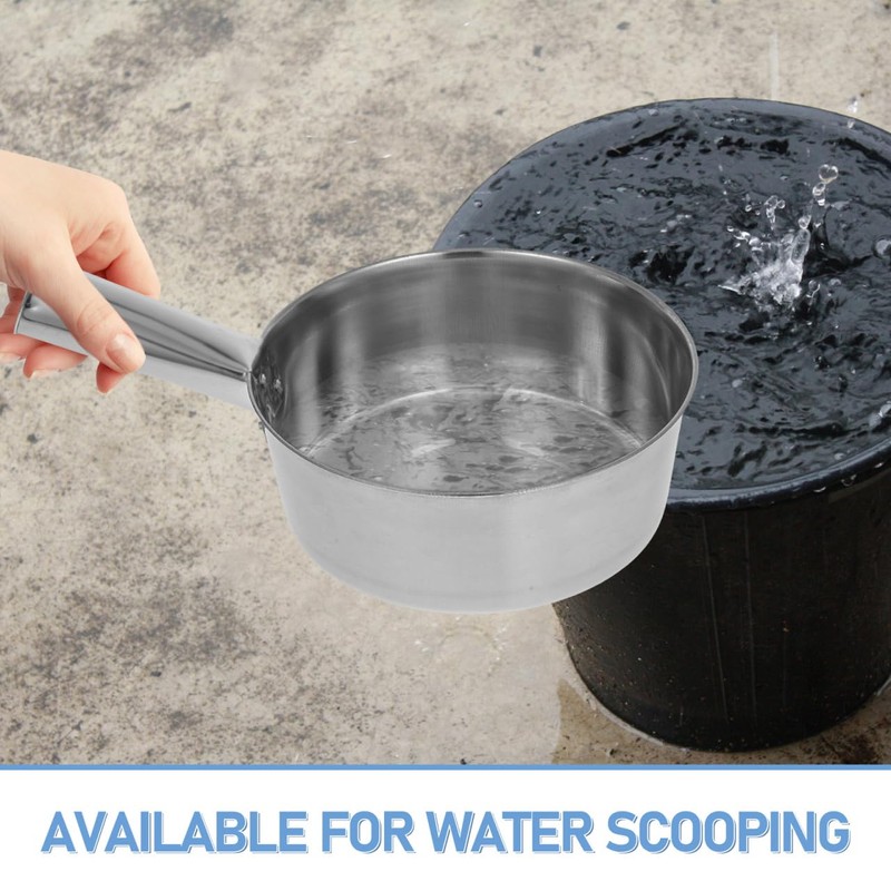 Hemobllo Stainless Steel Water Ladle Thickened Cooking Scoop with Long