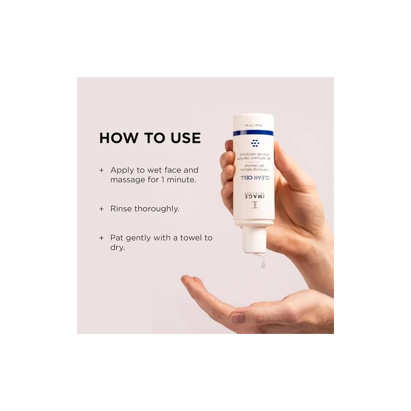 Image Skincare, Clear Cell Limpiador De Gel Salicílico, Lava