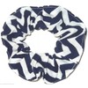 Chevron Fabric Hair Scrunchies Set of 5 Ponytail Holders Turquoise