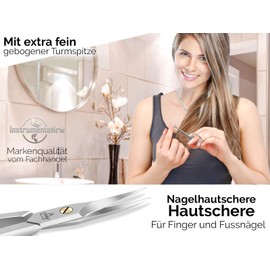 Nail Scissors Cuticle Scissors Extra Sharp and Extra Fine Cuticle Scissors Toenail Scissors Made of Stainless Steel Rustproof Manicure Pedicure Scissors for Men and Women (Cuticle Scissors, Tower Tip Premium)