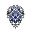 YOQUCOL Broche vintage de cristal austriaco con forma de hoja