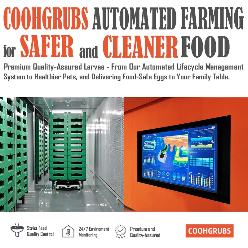 COOHGRUBS Dried Black Soldier Fly Larvae for Chickens, High-Calcium 85X