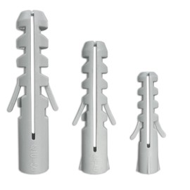 300 Pcs Wall Plugs Set, All in One Multi Purpose raw Plugs, 6 8 10 mm Assorted Size Expansion Raw Plugs, Masonry Expansion Wall Plugs for Plasterboard Fixings