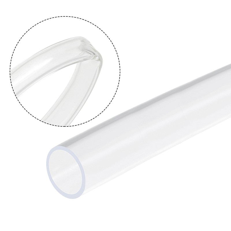sourcing map PVC Clear Vinyl Tubing, 28mm ID 34mm OD