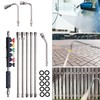 LIULO TOOL 9 Pack Pressure Washer Extension Wand, Stainless Steel