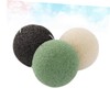 IWOWHERO 3pcs Natural Facial Sponges Gentle Cleanser Face Wash Flutter