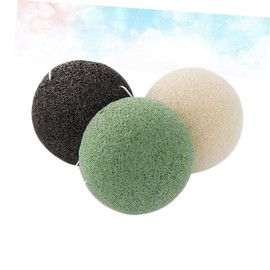 IWOWHERO 3pcs Natural Facial Sponges Gentle Cleanser Face Wash Flutter Scrub Loofahsponge