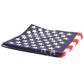 Bandanas By The Dozen 100% Cotton 12-Pack 22" x 22" - U.S.A. Flag