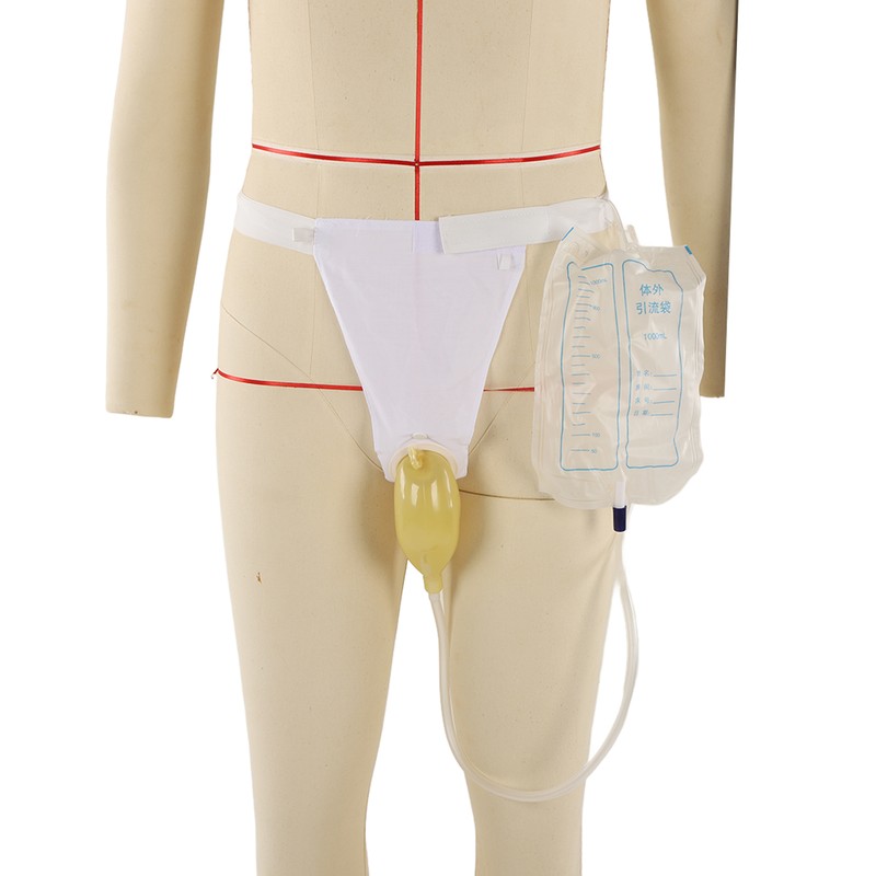 Urine Collector Bag 1000ml Reusable Skin Friendly Silicone Urine Drainage