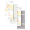 Martha Stewart Amber Floral Kitchen Towel Set 4-Pack, Yellow/Coral, 16"x28"