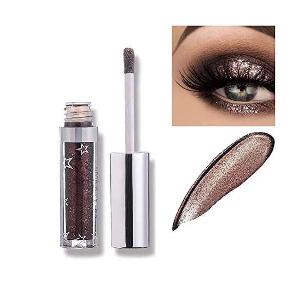 Liquid Eyeshadow Makeup Langlebige Shiny Glitter Wasserdicht Schimmer und Glanz Lidschatten-Aufkleber Metallic-Pigmente (A107)